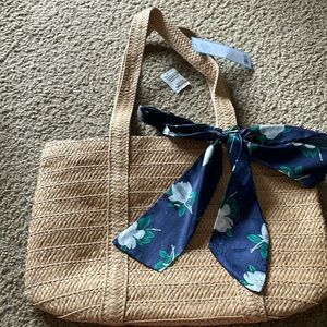 Brand new never opened until this photo shoot Draper James purse with navy scarf